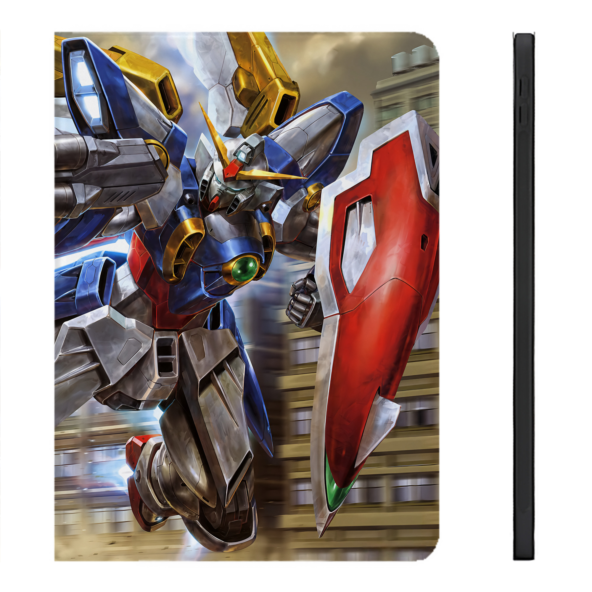 （画像用） 機動戦士ガンダム Mobile Suit Gundam IPadケース ペンホルダー付き ブックスタイルデザイン